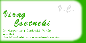 virag csetneki business card