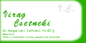 virag csetneki business card